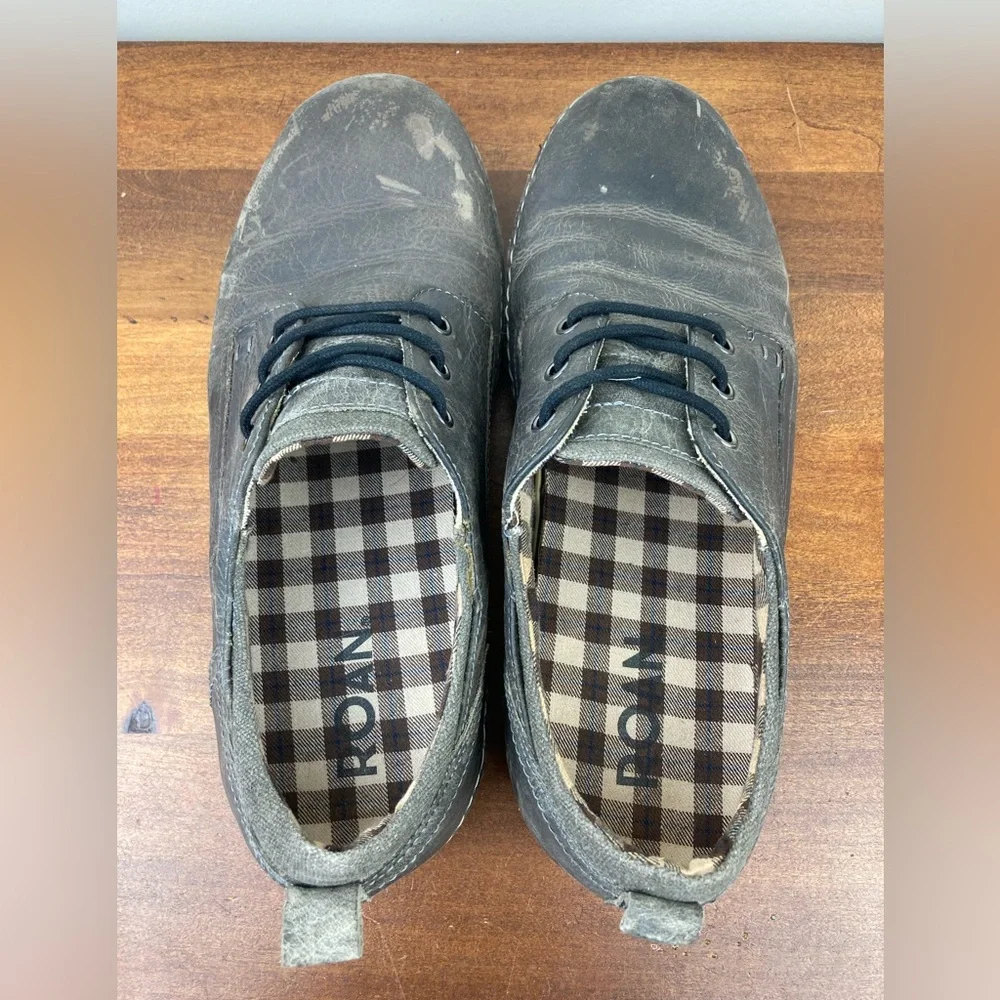 ROAN by Bed Stu Arlo Brown Greenland Leather Oxfords Men's Size 10.5 Distressed.